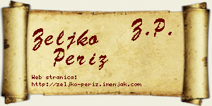 Željko Periz vizit kartica